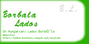 borbala lados business card